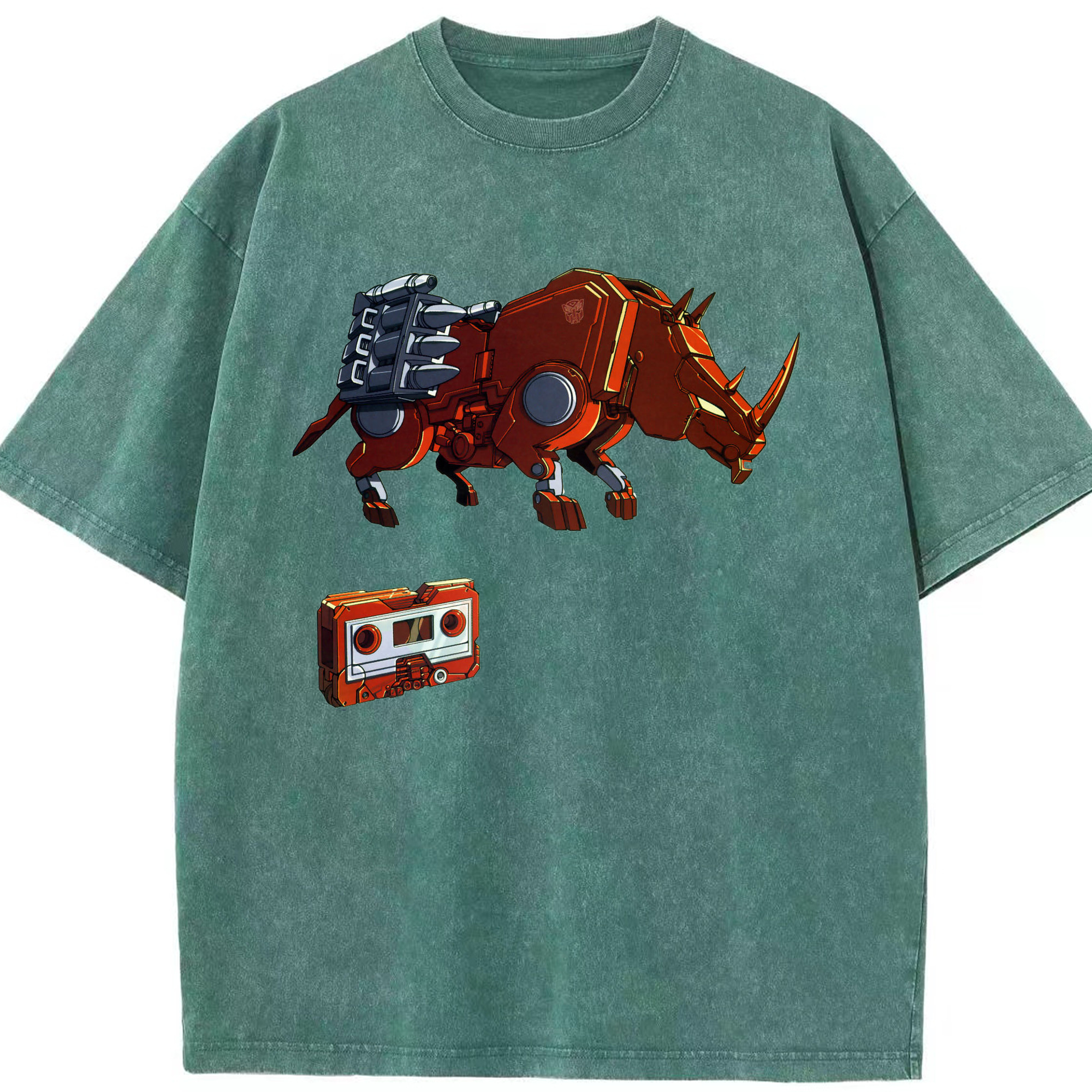 （画像用）  綿100% ヴィンテージ風 半袖Tシャツ（フロントプリント）